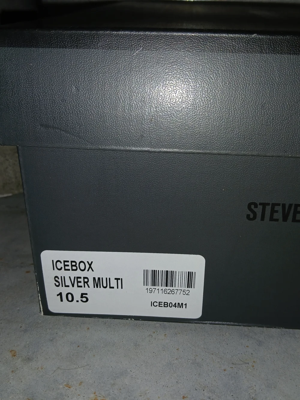 Steve Madden White and Black Rhinestone Men's Sneakers